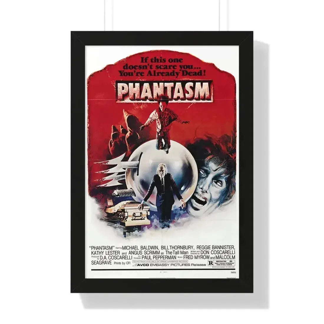 PHANTASM 1979 - Framed Movie Poster 16″ x 24″ Black - The Sticker Space