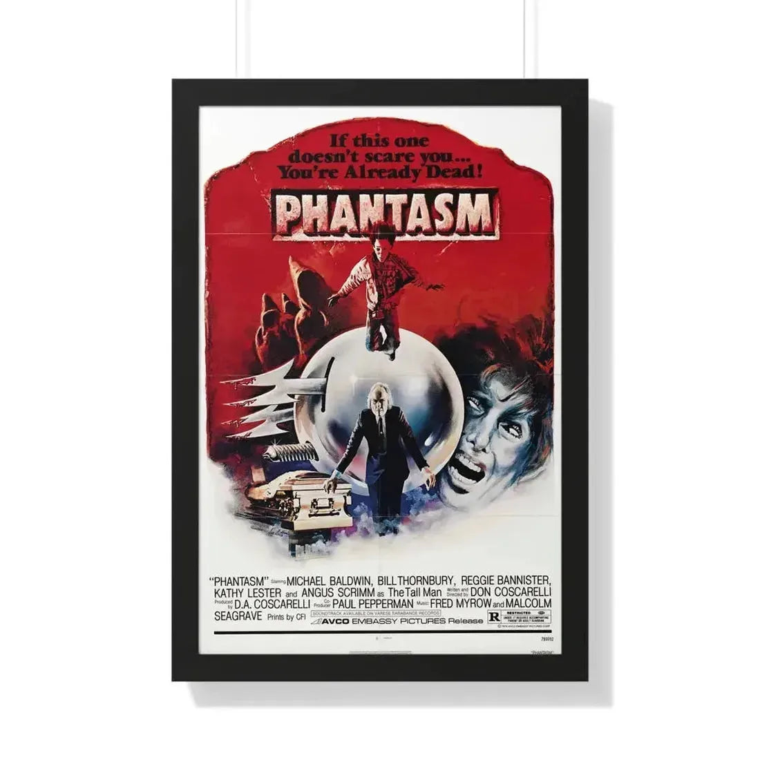 PHANTASM 1979 - Framed Movie Poster 20" x 30" Black - The Sticker Space