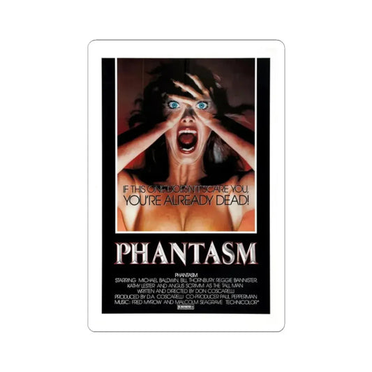 PHANTASM (2) 1979 Movie Poster - STICKER Vinyl Kiss-Cut Decal 2 Inch White - The Sticker Space