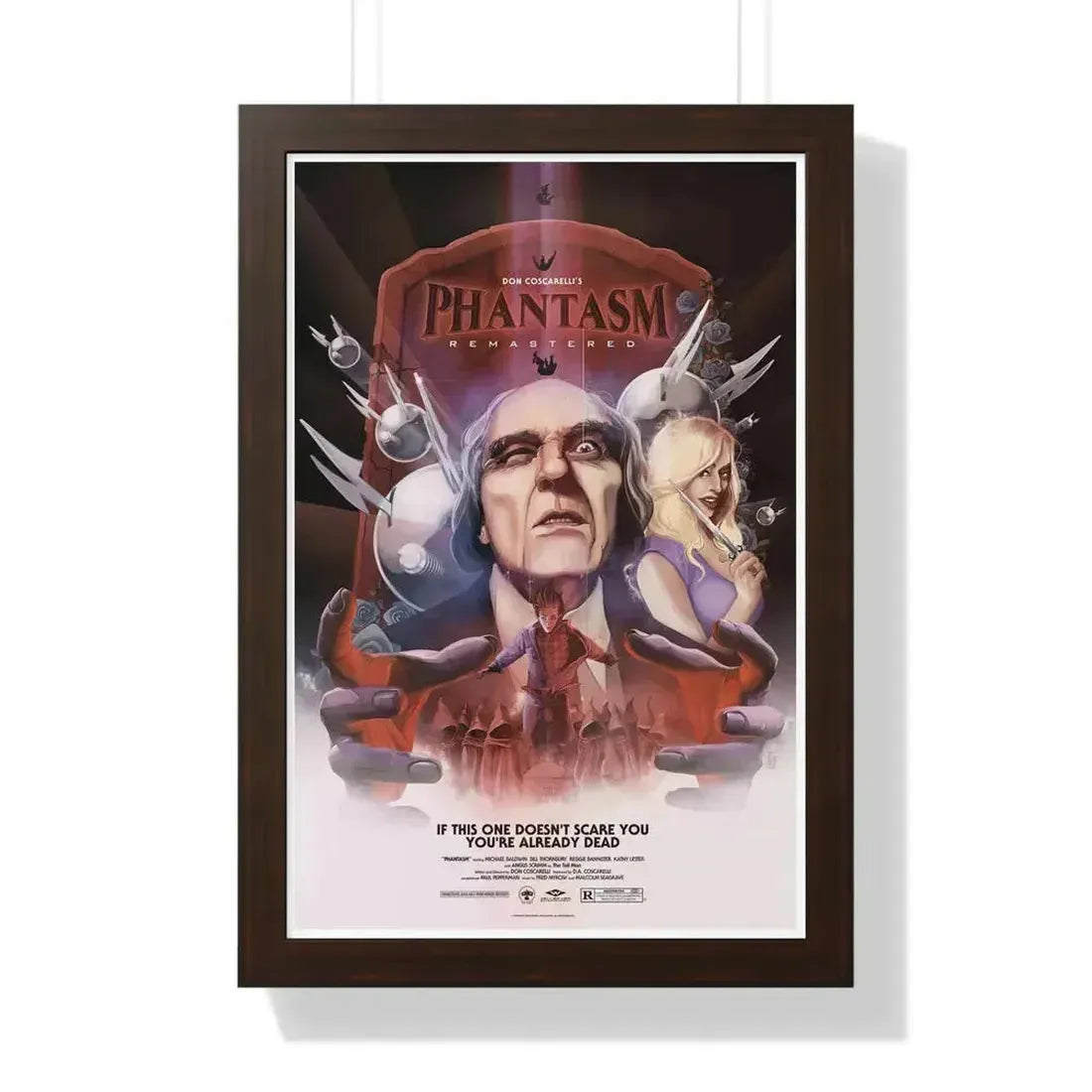 PHANTASM (3) 1979 - Framed Movie Poster 16″ x 24″ Walnut - The Sticker Space