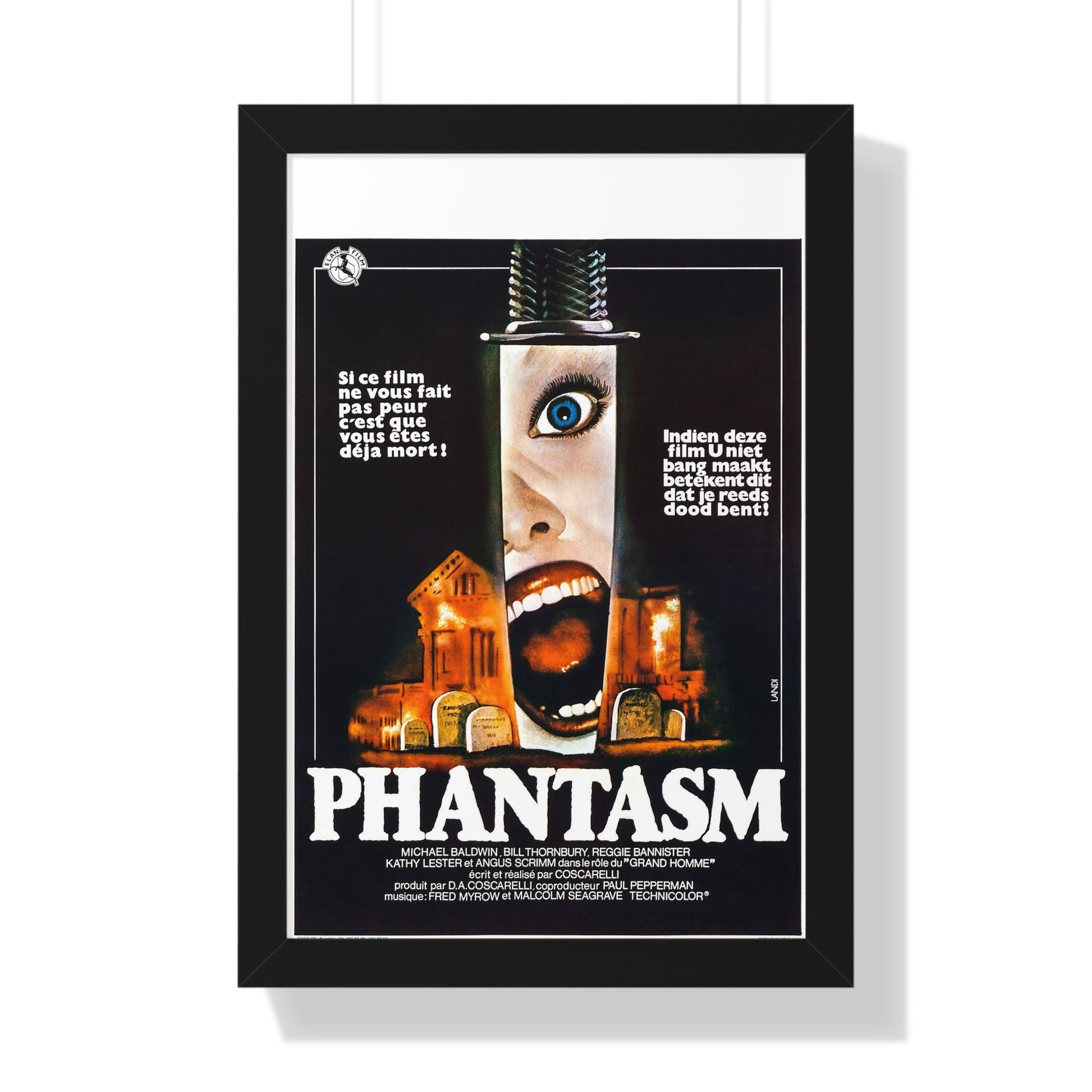 PHANTASM (BELGIAN) 1979 - Framed Movie Poster-16″ x 24″-The Sticker Space