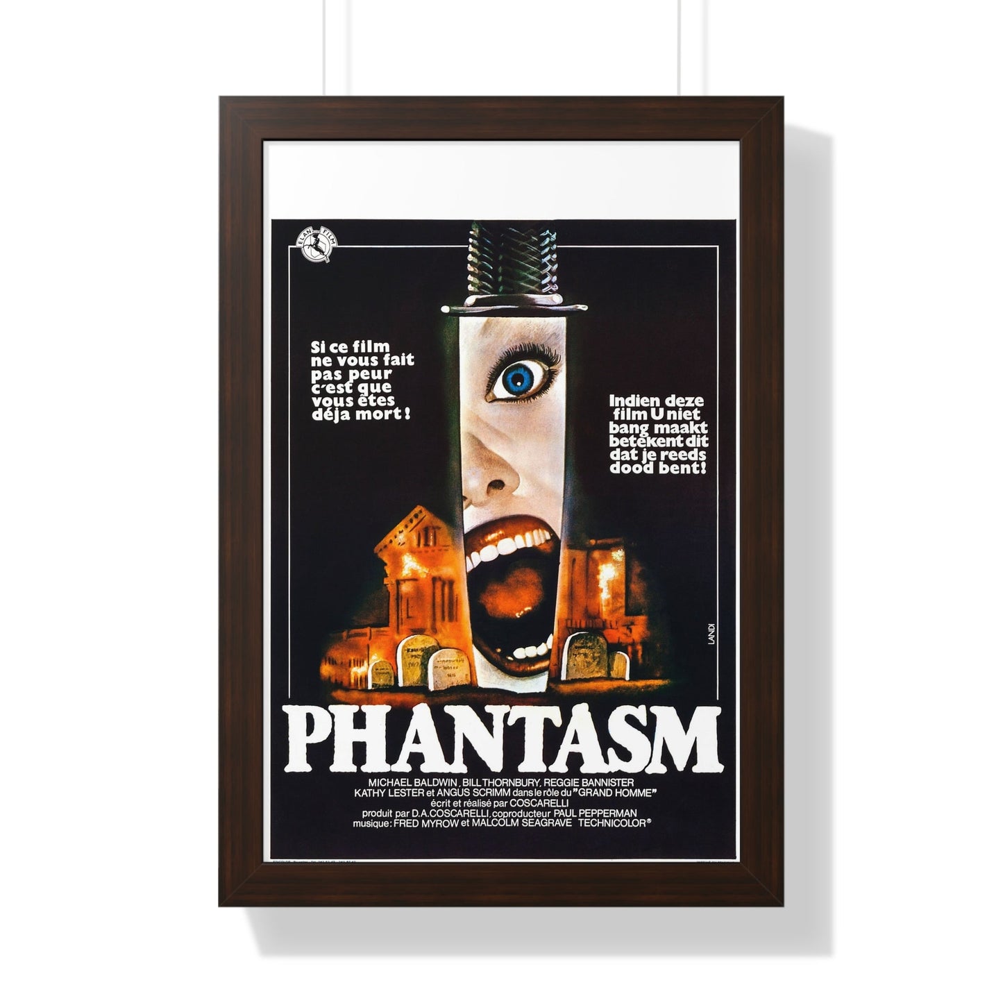 PHANTASM (BELGIAN) 1979 - Framed Movie Poster-16″ x 24″-The Sticker Space