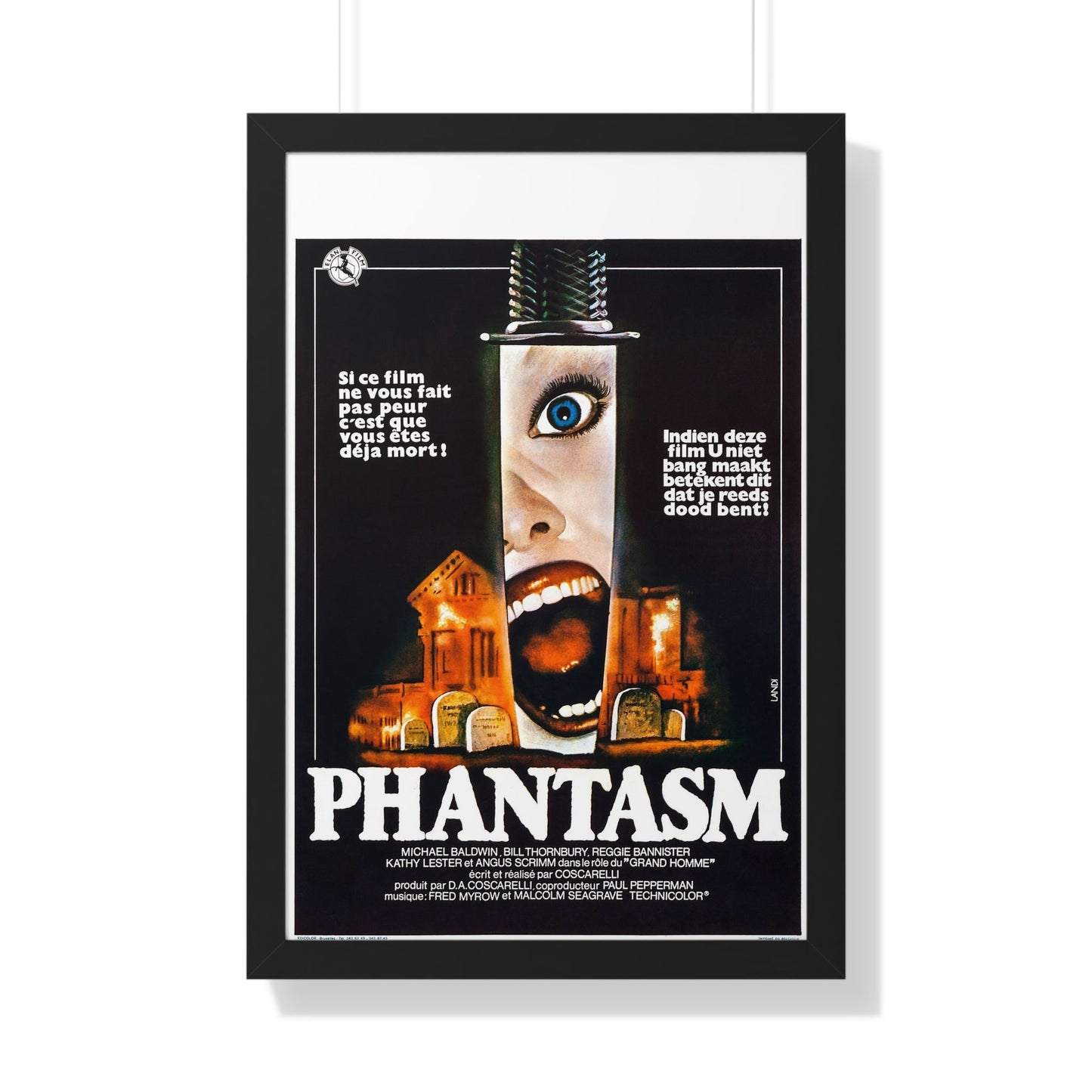 PHANTASM (BELGIAN) 1979 - Framed Movie Poster-20" x 30"-The Sticker Space