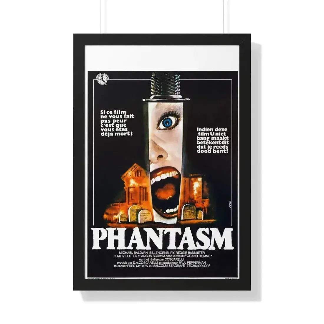 PHANTASM (BELGIAN) 1979 - Framed Movie Poster 20" x 30" Black - The Sticker Space