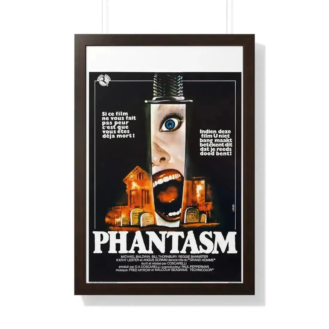 PHANTASM (BELGIAN) 1979 - Framed Movie Poster 20" x 30" Walnut - The Sticker Space