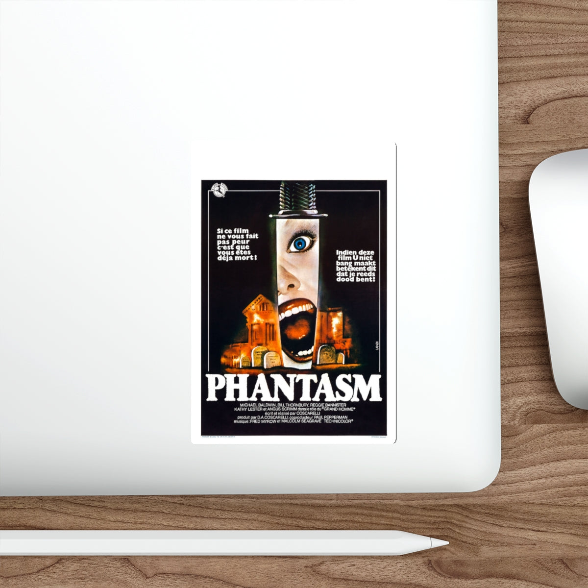 PHANTASM (BELGIAN) 1979 Movie Poster STICKER Vinyl Die-Cut Decal-The Sticker Space