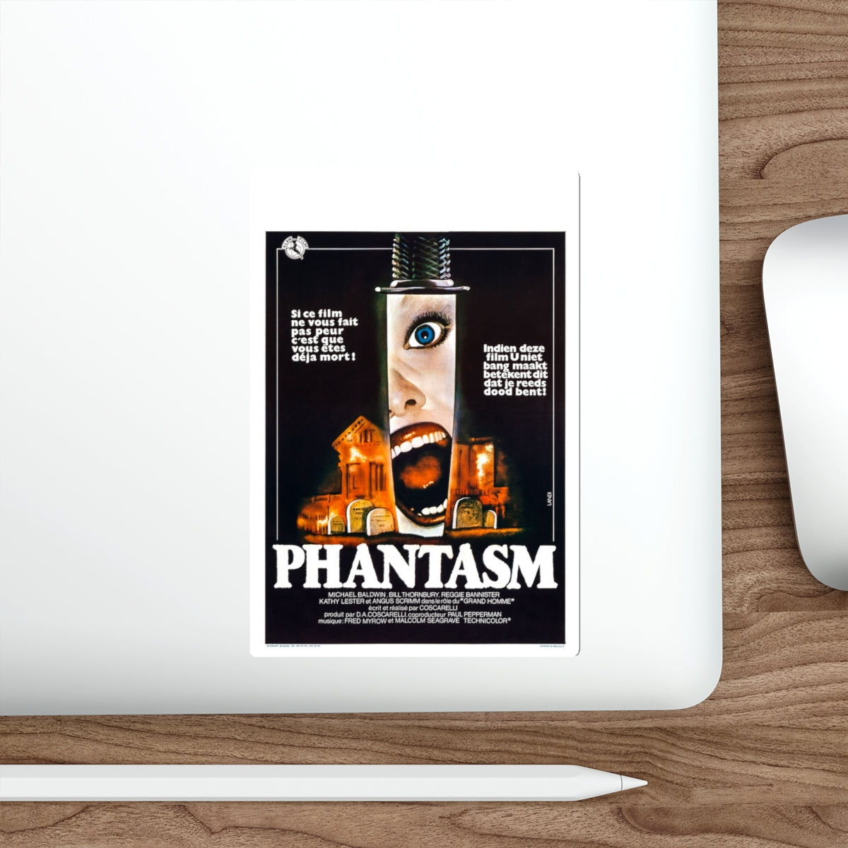 PHANTASM (BELGIAN) 1979 Movie Poster STICKER Vinyl Die-Cut Decal-The Sticker Space