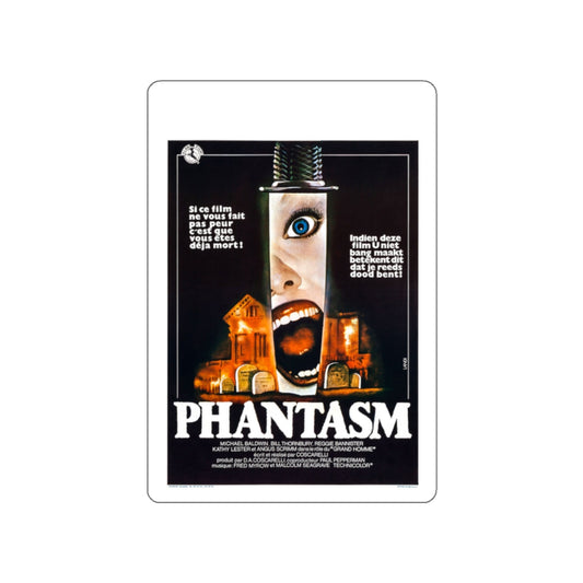 PHANTASM (BELGIAN) 1979 Movie Poster STICKER Vinyl Die-Cut Decal-White-The Sticker Space