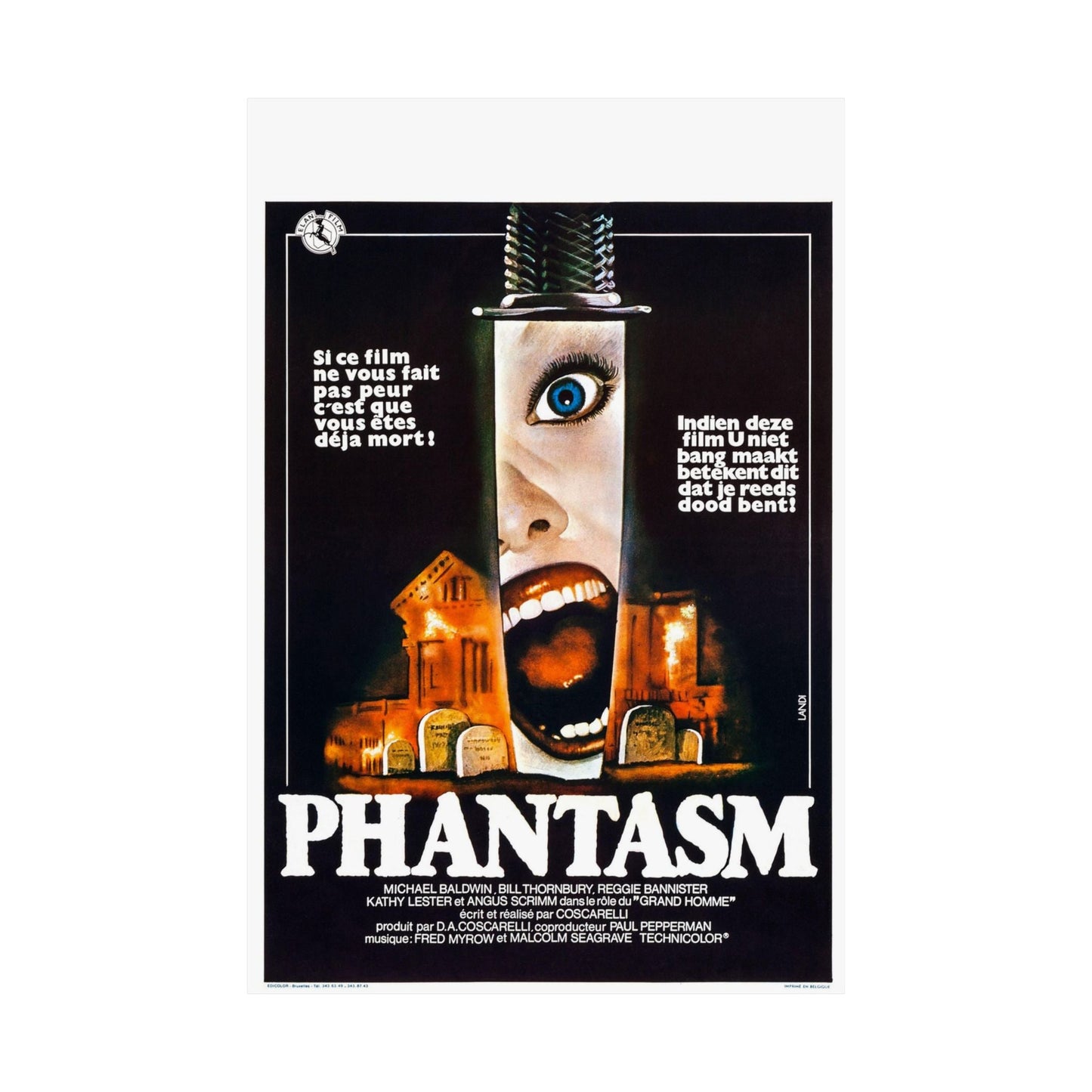 PHANTASM (BELGIAN) 1979 - Paper Movie Poster-The Sticker Space