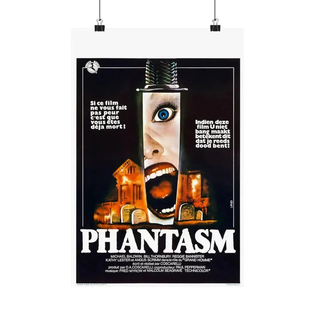 PHANTASM (BELGIAN) 1979 - Paper Movie Poster - The Sticker Space