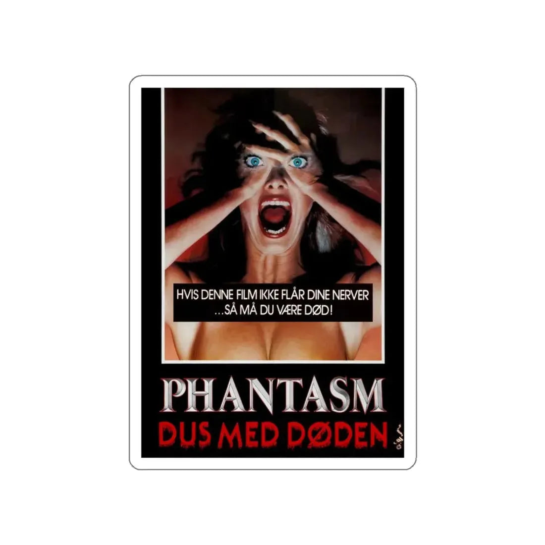 PHANTASM (DANISH) 1979 Movie Poster STICKER Vinyl Die-Cut Decal 3 Inch - The Sticker Space