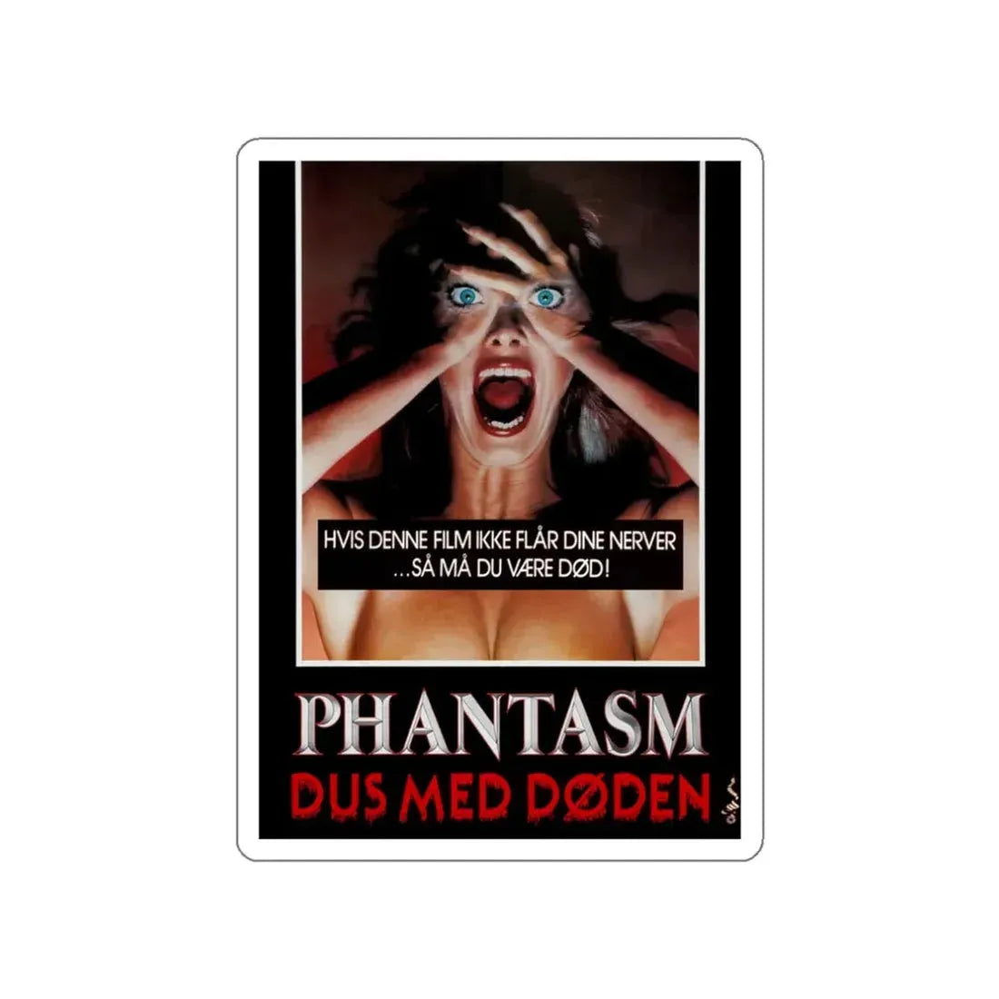 PHANTASM (DANISH) 1979 Movie Poster STICKER Vinyl Die-Cut Decal - The Sticker Space