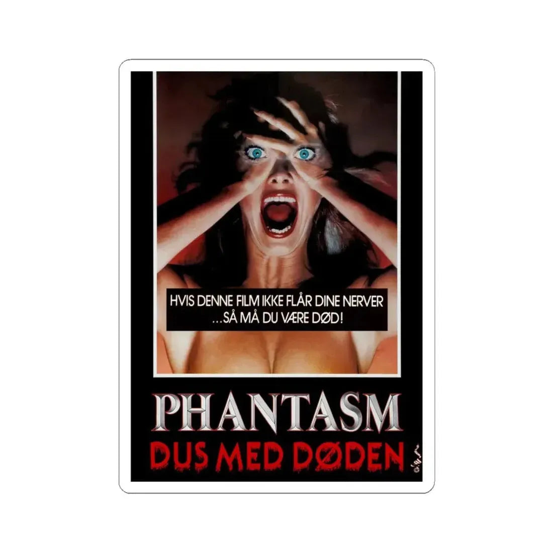 PHANTASM (DANISH) 1979 Movie Poster - STICKER Vinyl Kiss-Cut Decal 6 Inch White - The Sticker Space