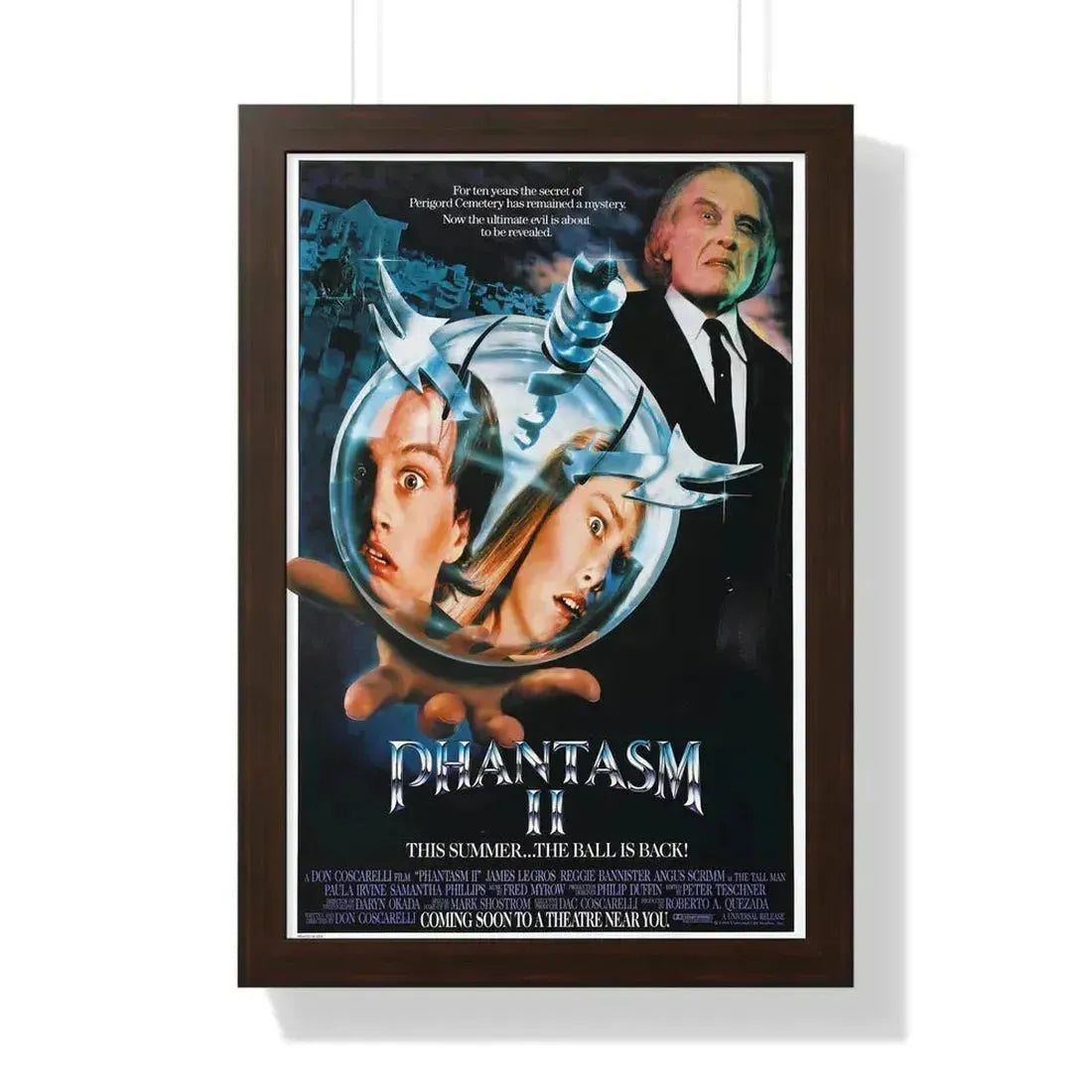 PHANTASM II 1988 - Framed Movie Poster 16″ x 24″ Walnut - The Sticker Space