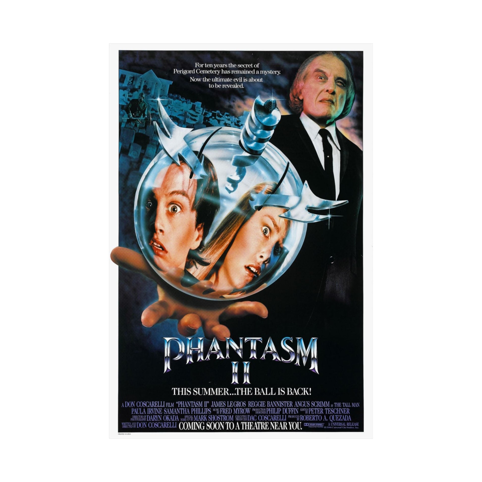 PHANTASM II 1988 - Paper Movie Poster-The Sticker Space