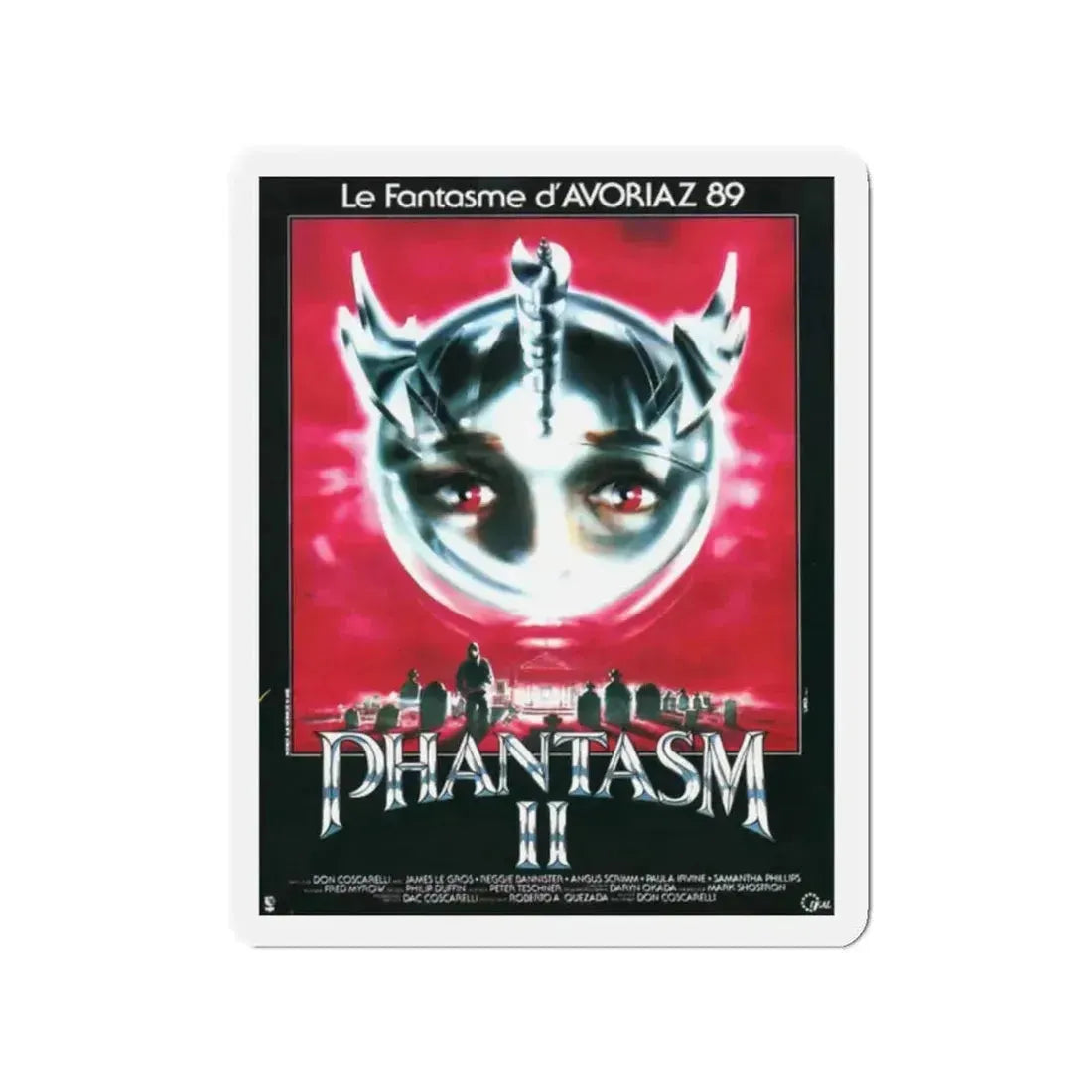 PHANTASM II (FRENCH) 1988 Movie Poster - Refrigerator Magnet 2 Inch Die-Cut - The Sticker Space