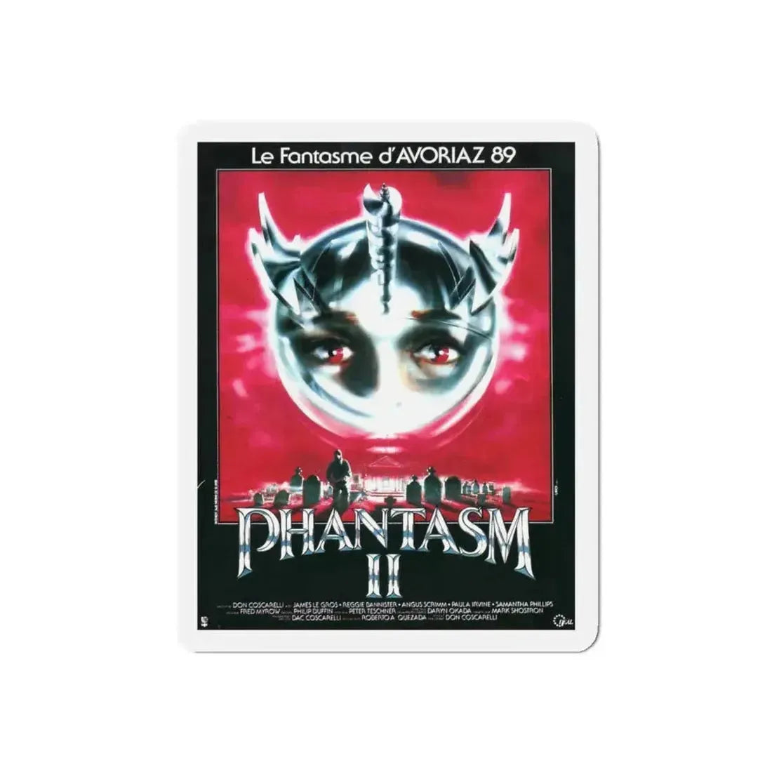 PHANTASM II (FRENCH) 1988 Movie Poster - Refrigerator Magnet 4 Inch Die-Cut - The Sticker Space
