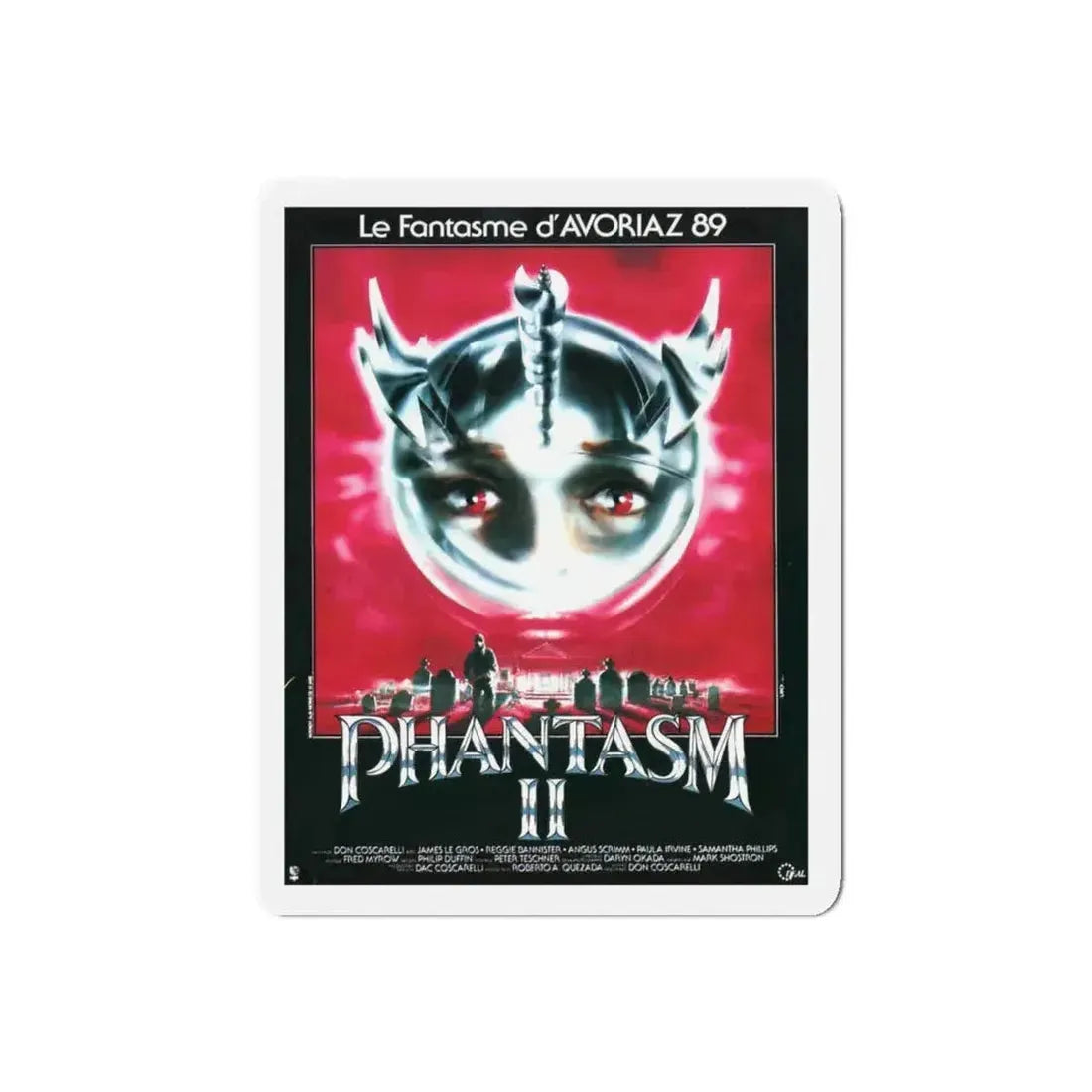 PHANTASM II (FRENCH) 1988 Movie Poster - Refrigerator Magnet 5 Inch Die-Cut - The Sticker Space