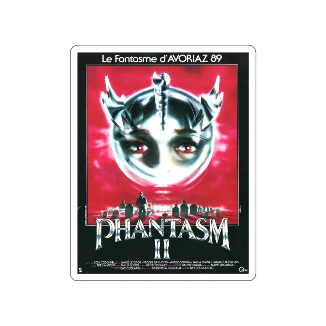 PHANTASM II (FRENCH) 1988 Movie Poster STICKER Vinyl Die-Cut Decal 5 Inch - The Sticker Space