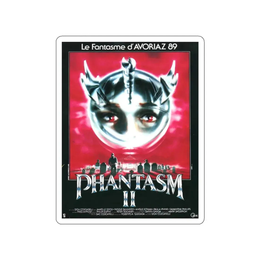 PHANTASM II (FRENCH) 1988 Movie Poster STICKER Vinyl Die-Cut Decal - The Sticker Space