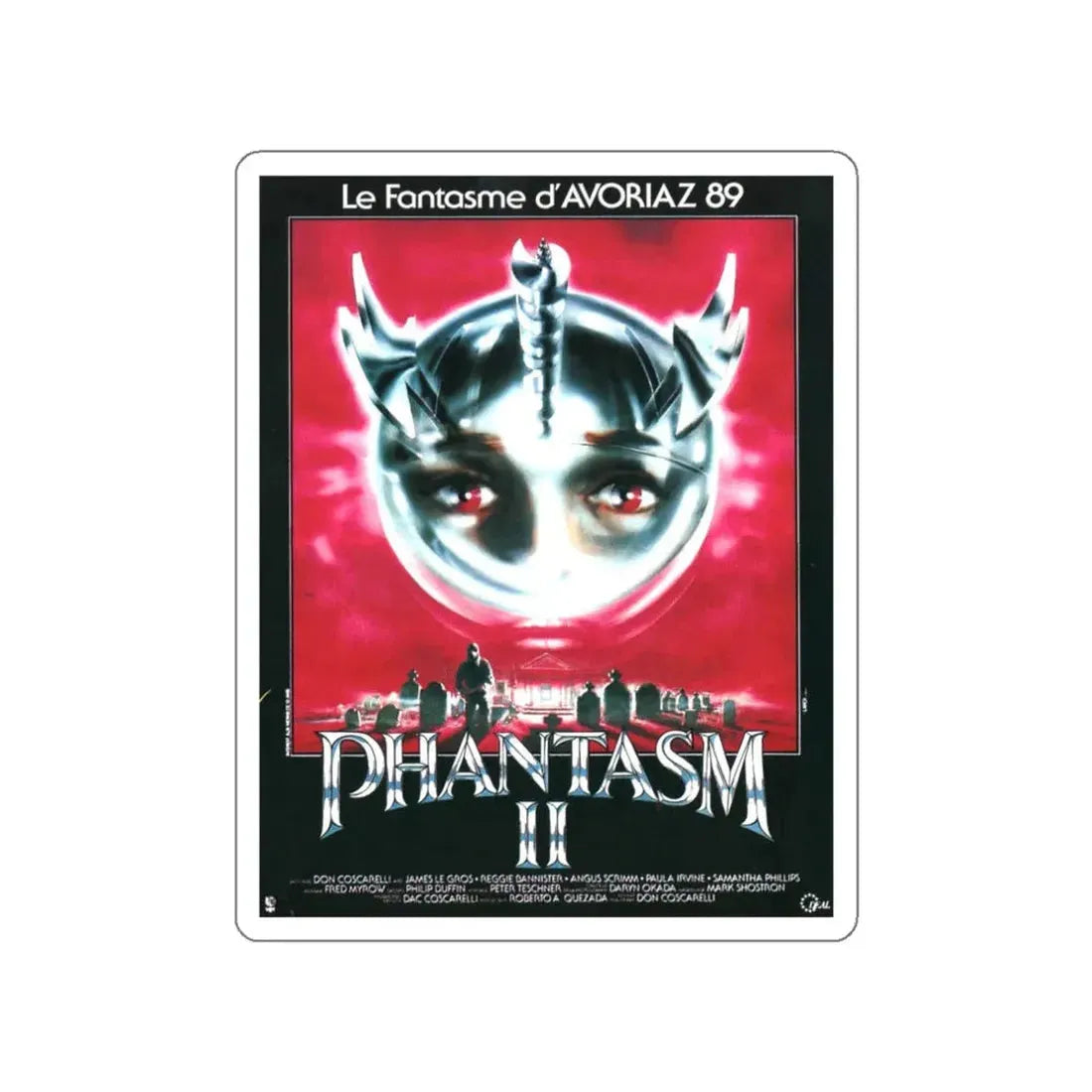 PHANTASM II (FRENCH) 1988 Movie Poster STICKER Vinyl Die-Cut Decal - The Sticker Space