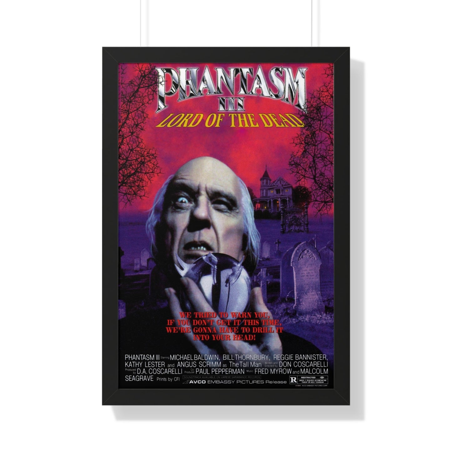 PHANTASM III 1994 - Framed Movie Poster-20" x 30"-The Sticker Space