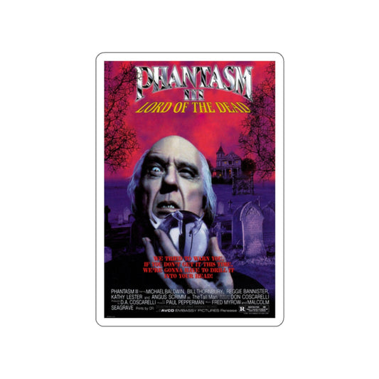 PHANTASM III 1994 Movie Poster STICKER Vinyl Die-Cut Decal-White-The Sticker Space