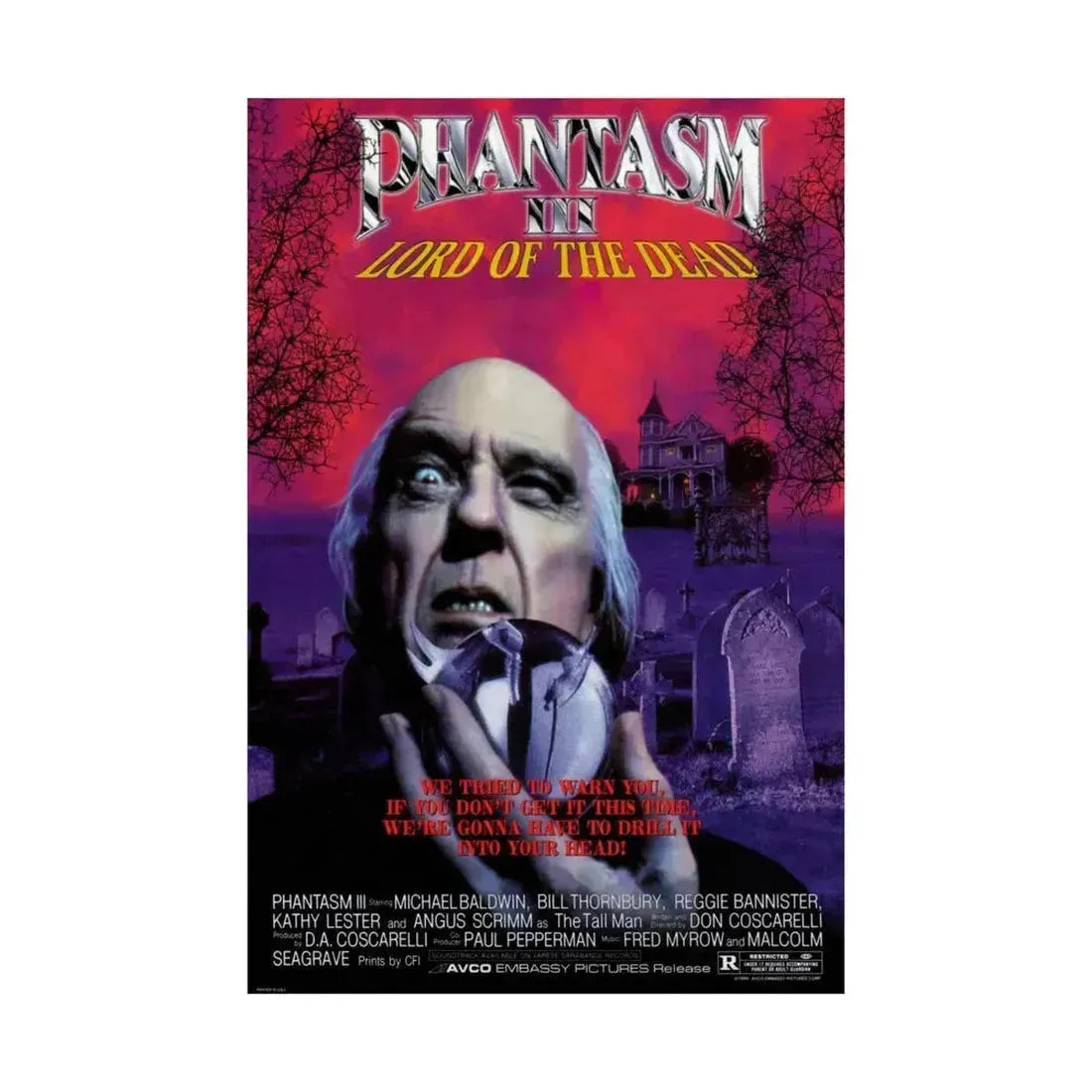 PHANTASM III 1994 - Paper Movie Poster - The Sticker Space