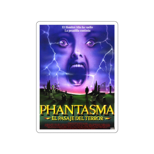PHANTASM III (SPAIN) 1994 Movie Poster STICKER Vinyl Die-Cut Decal-White-The Sticker Space