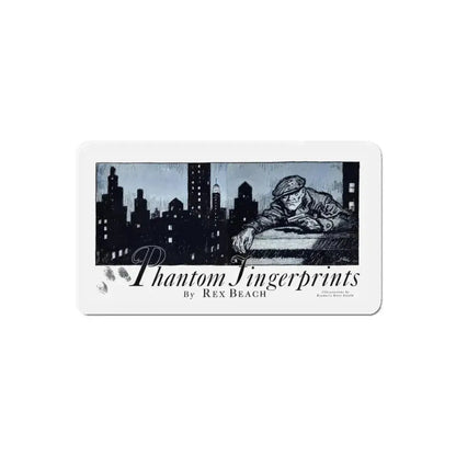 Phantom Fingerprints (1), Cosmopolitan, December 1929 (Magazine Illustration) Refrigerator Magnet 6 Inch Die-Cut - The Sticker Space