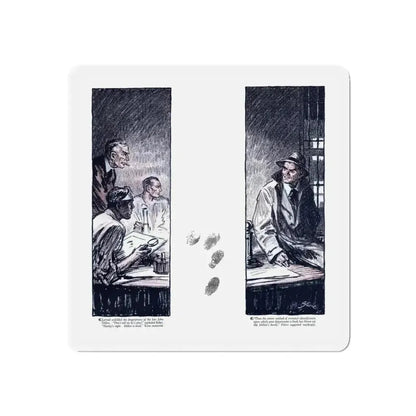 Phantom Fingerprints (2), Cosmopolitan, December 1929 (Magazine Illustration) Refrigerator Magnet 4 Inch Die-Cut - The Sticker Space