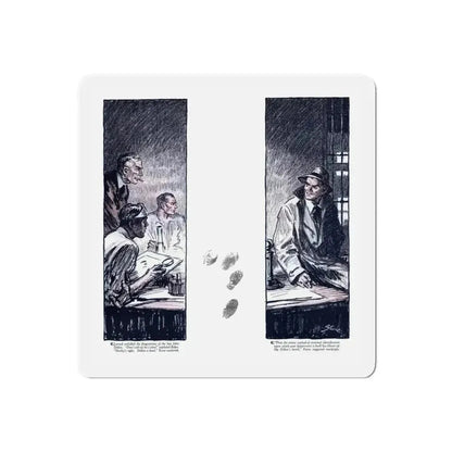 Phantom Fingerprints (2), Cosmopolitan, December 1929 (Magazine Illustration) Refrigerator Magnet 6 Inch Die-Cut - The Sticker Space