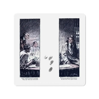 Phantom Fingerprints (2), Cosmopolitan, December 1929 (Magazine Illustration) Refrigerator Magnet - The Sticker Space