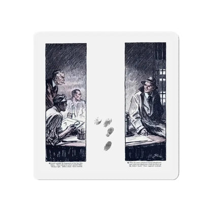 Phantom Fingerprints (2), Cosmopolitan, December 1929 (Magazine Illustration) Refrigerator Magnet - The Sticker Space