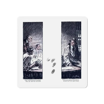 Phantom Fingerprints (2), Cosmopolitan, December 1929 (Magazine Illustration) Refrigerator Magnet - The Sticker Space