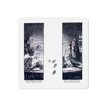 Phantom Fingerprints (2), Cosmopolitan, December 1929 (Magazine Illustration) Refrigerator Magnet - The Sticker Space