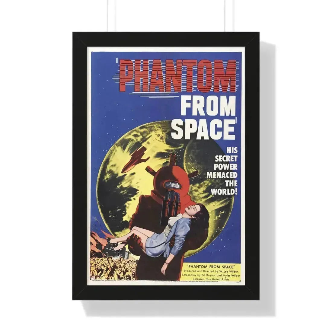 PHANTOM FROM SPACE 1953 - Framed Movie Poster 16″ x 24″ Black - The Sticker Space