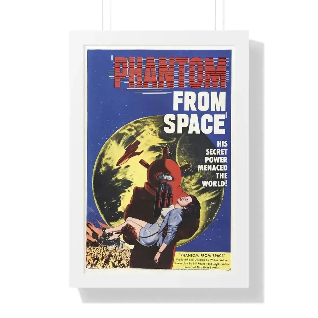 PHANTOM FROM SPACE 1953 - Framed Movie Poster 16″ x 24″ White - The Sticker Space