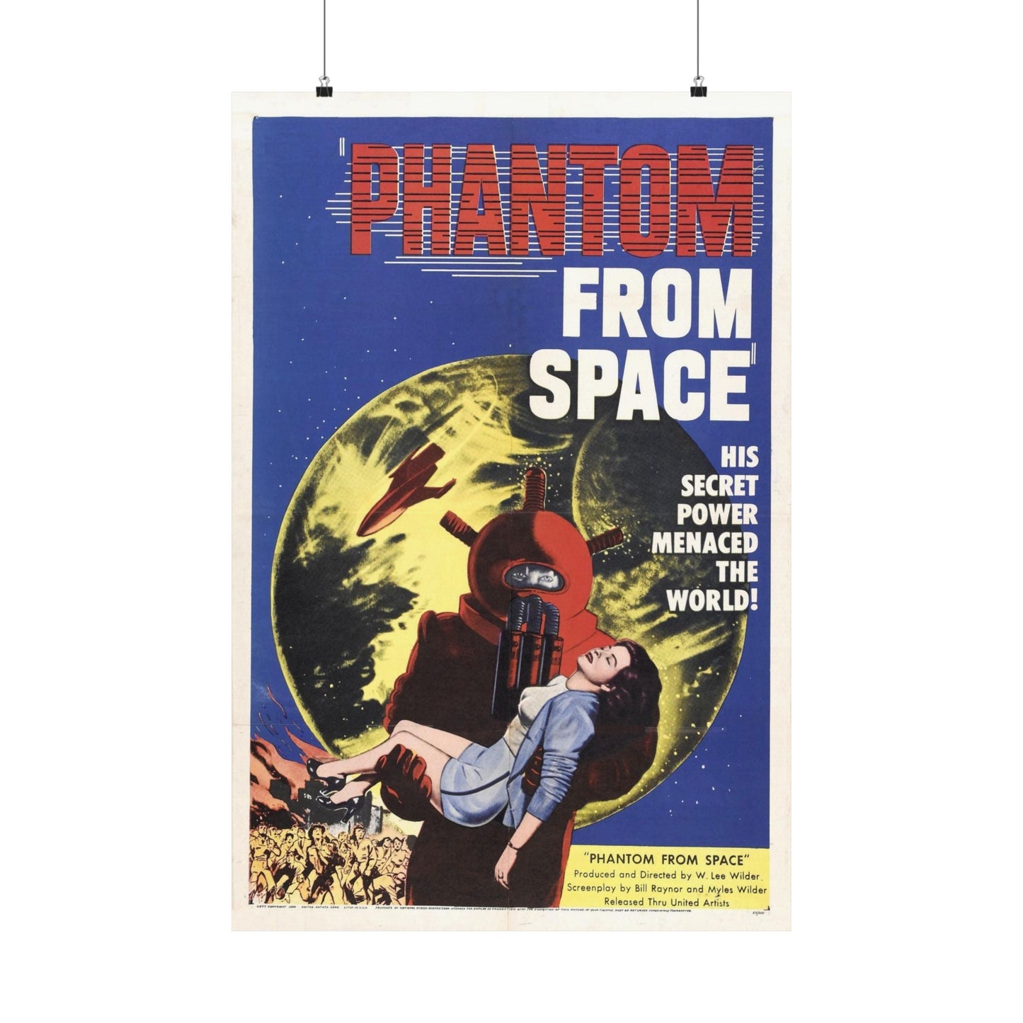 PHANTOM FROM SPACE 1953 - Paper Movie Poster-24″ x 36″-The Sticker Space