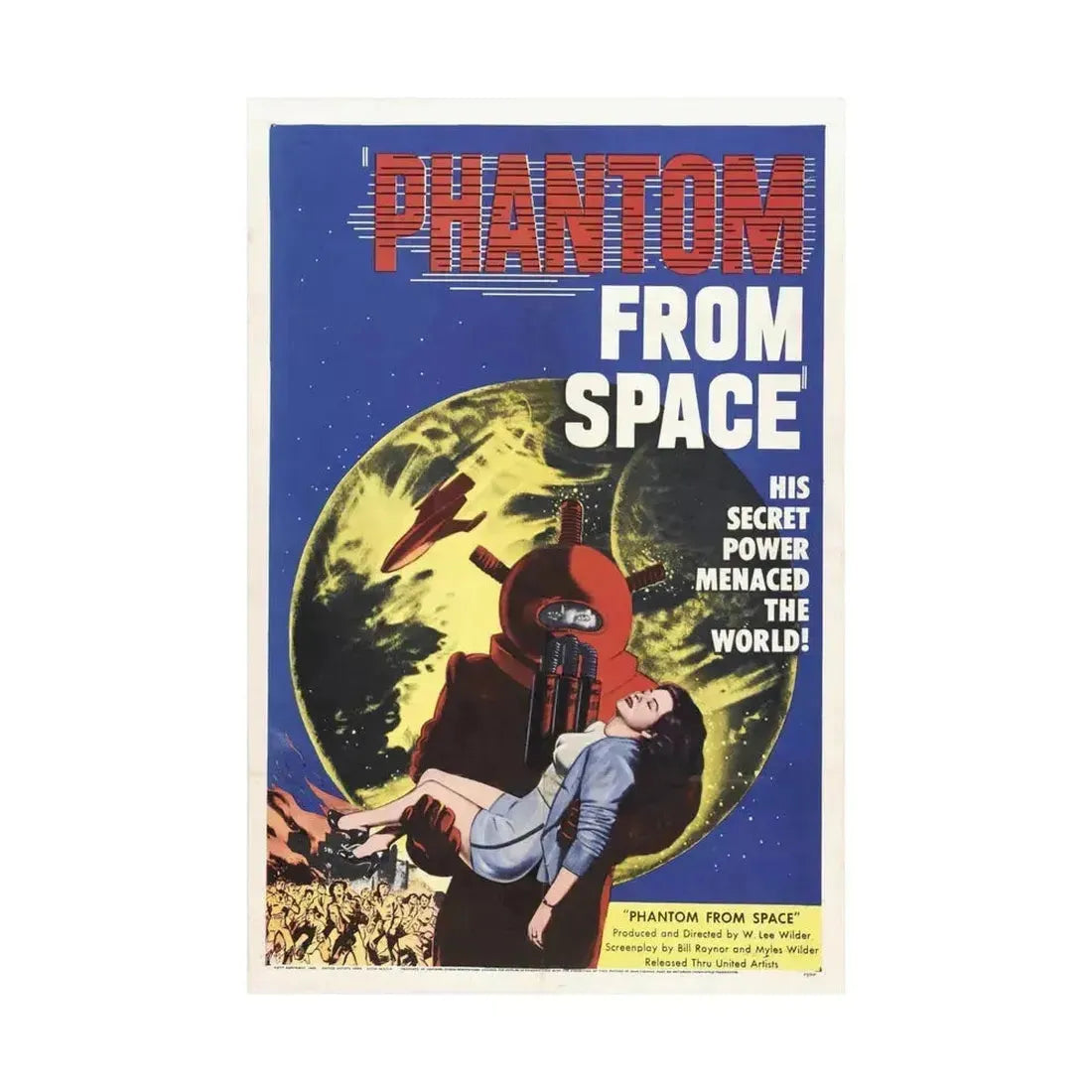PHANTOM FROM SPACE 1953 - Paper Movie Poster - The Sticker Space