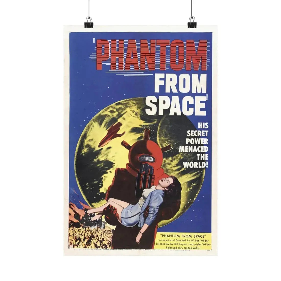 PHANTOM FROM SPACE 1953 - Paper Movie Poster - The Sticker Space