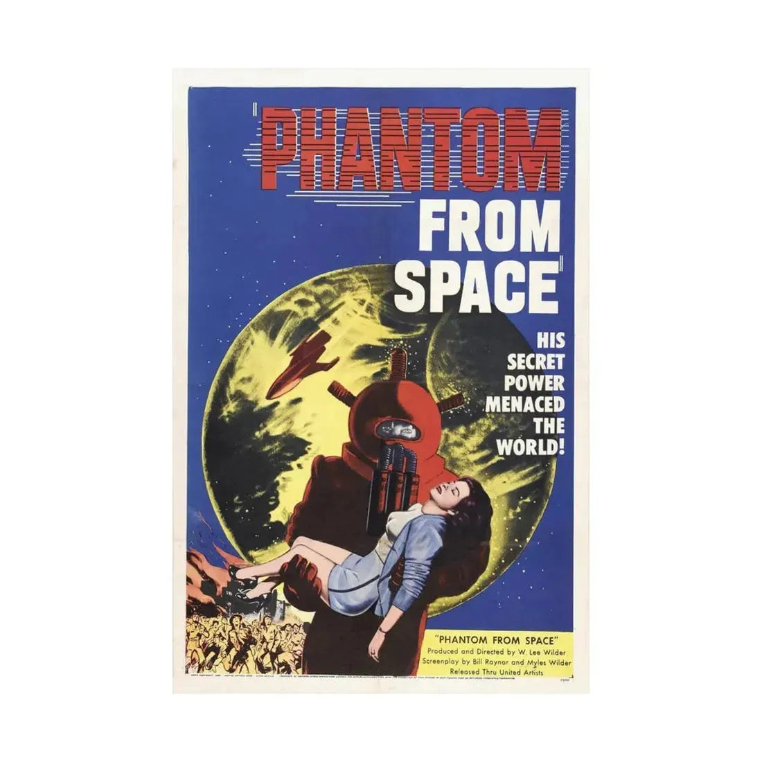 PHANTOM FROM SPACE 1953 - Paper Movie Poster - The Sticker Space