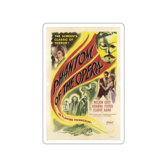 PHANTOM OF THE OPERA 1943 Movie Poster STICKER Vinyl Die-Cut Decal-White-The Sticker Space