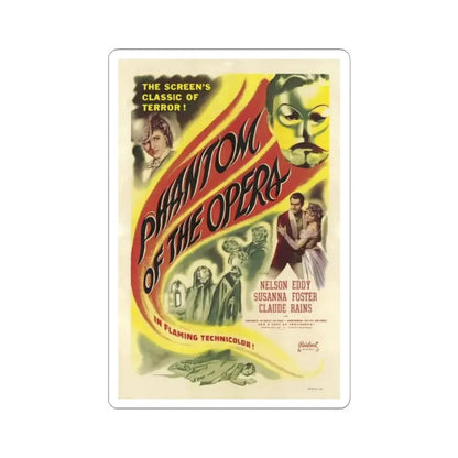 PHANTOM OF THE OPERA 1943 Movie Poster - STICKER Vinyl Kiss-Cut Decal 3 Inch White - The Sticker Space
