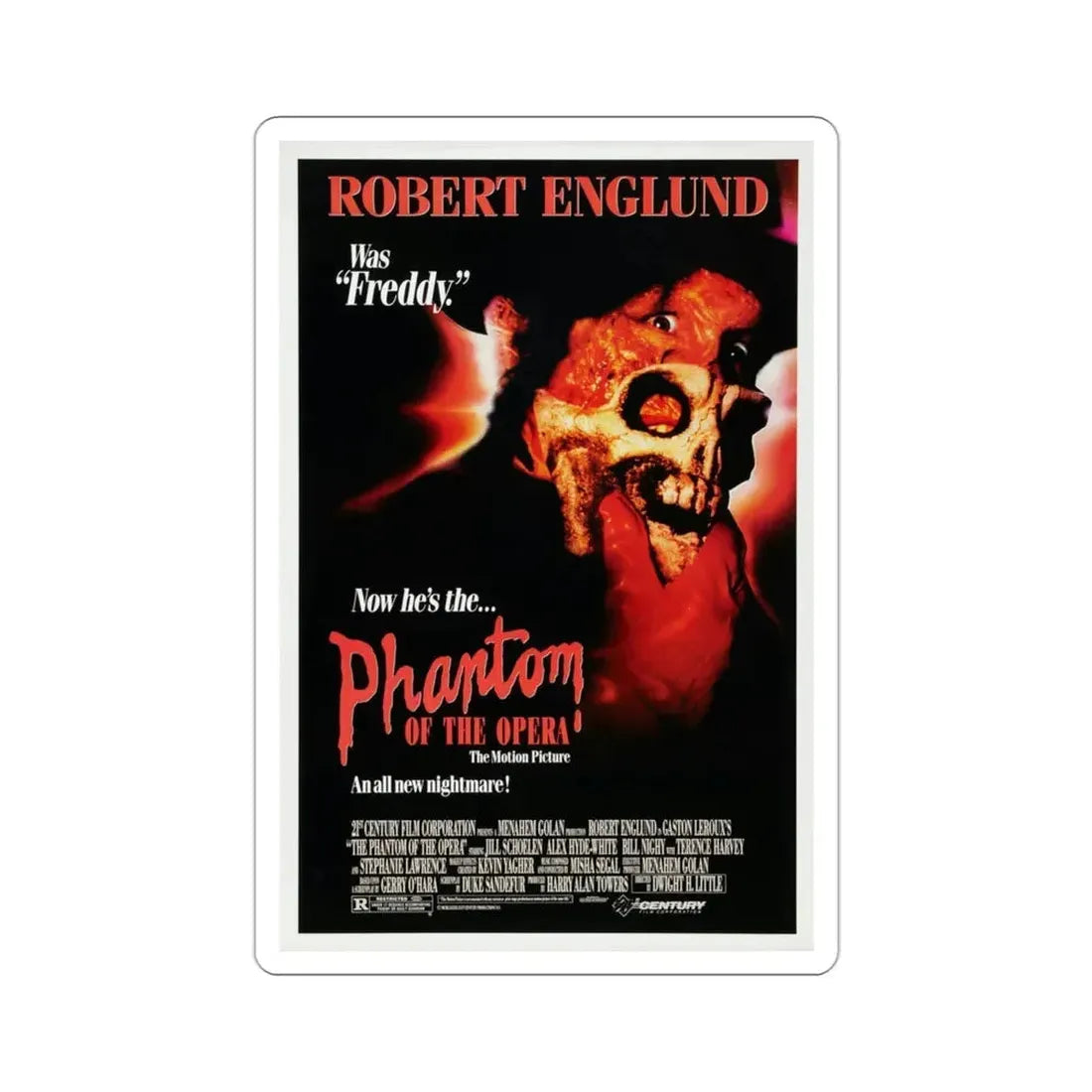 Phantom of the Opera 1989 Movie Poster STICKER Vinyl Die-Cut Decal 3 Inch - The Sticker Space