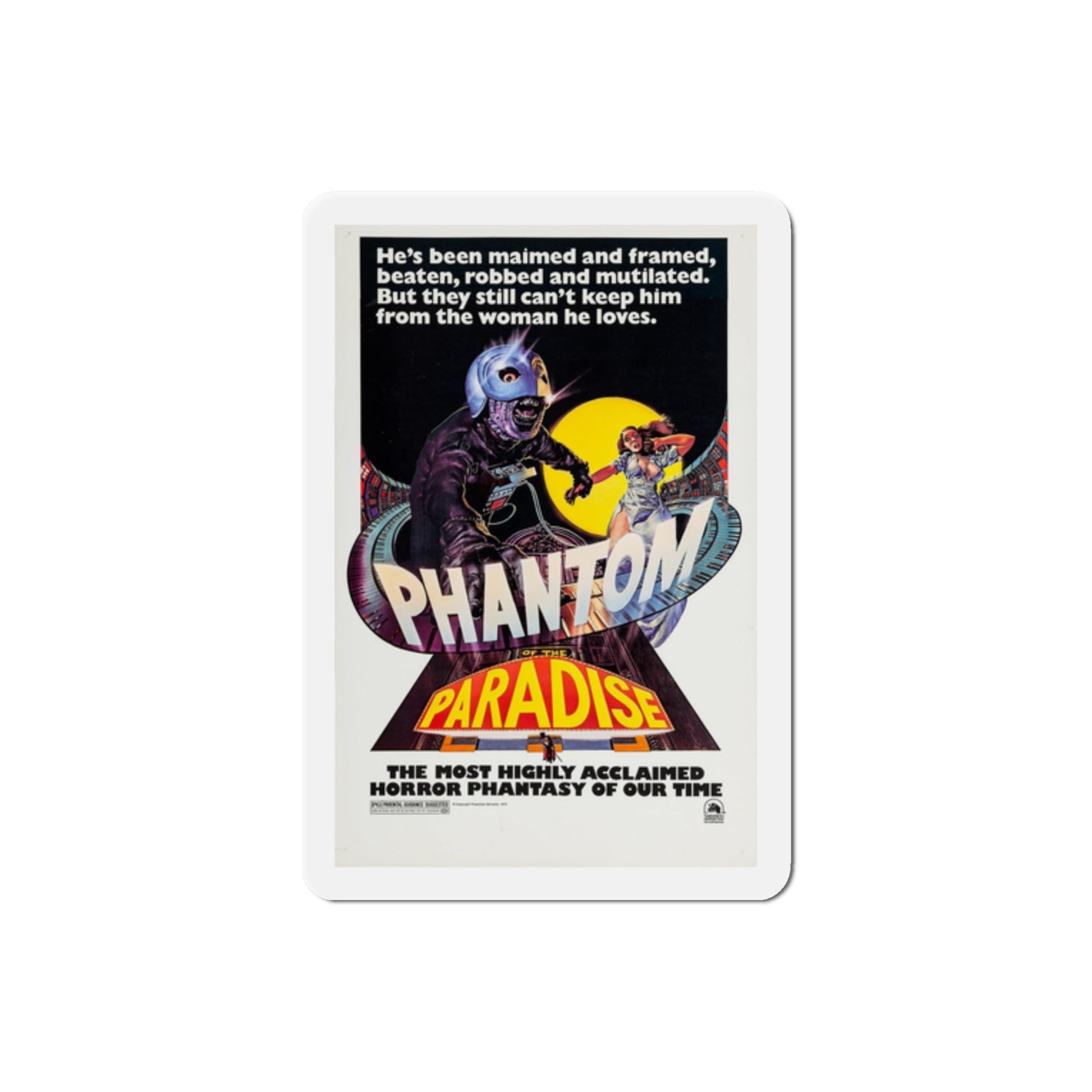 Phantom of the Paradise 1974 2 Movie Poster Die-Cut Magnet-2 Inch-The Sticker Space