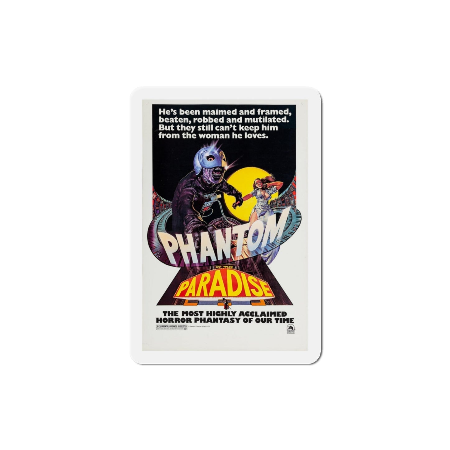 Phantom of the Paradise 1974 2 Movie Poster Die-Cut Magnet-3 Inch-The Sticker Space