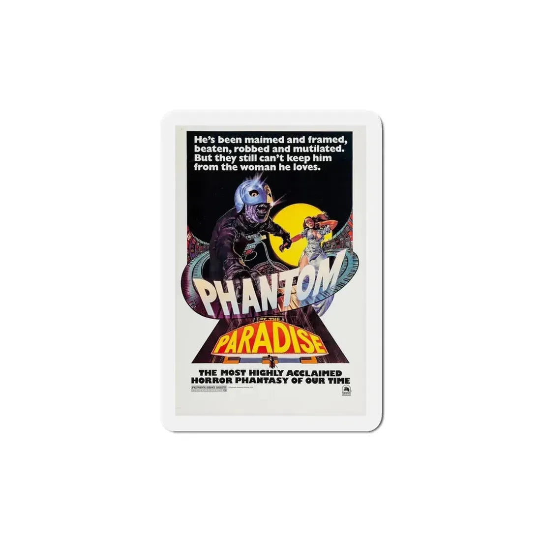 Phantom of the Paradise 1974 2 Movie Poster Refrigerator Magnet 5 Inch - The Sticker Space