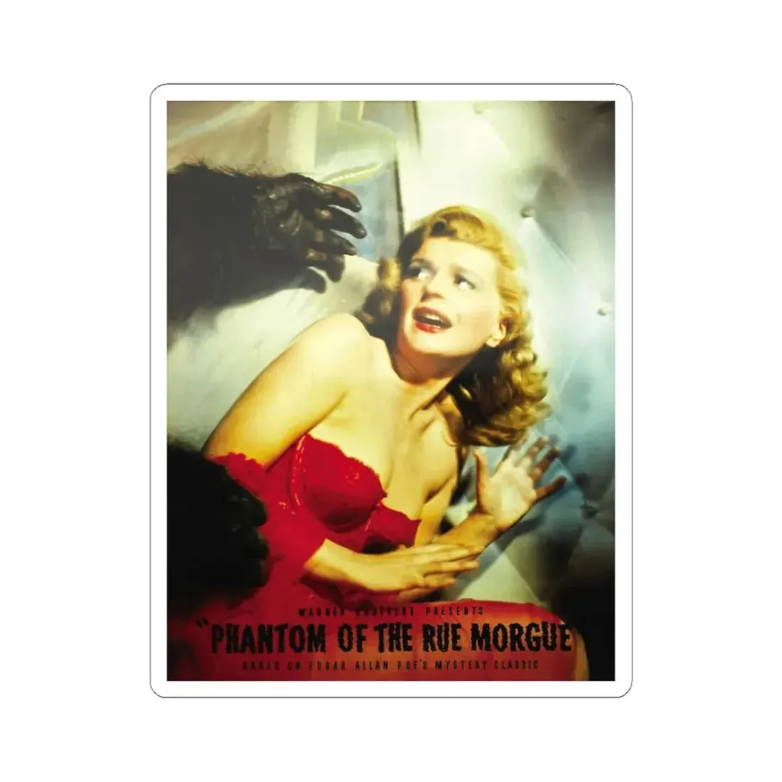 PHANTOM OF THE RUE MORGUE (3) 1954 Movie Poster - STICKER Vinyl Kiss-Cut Decal 3 Inch White - The Sticker Space