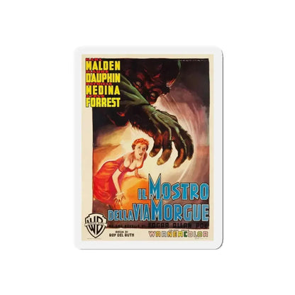 PHANTOM OF THE RUE MORGUE (ITALIAN) 1954 Movie Poster - Refrigerator Magnet 4 Inch Die-Cut - The Sticker Space